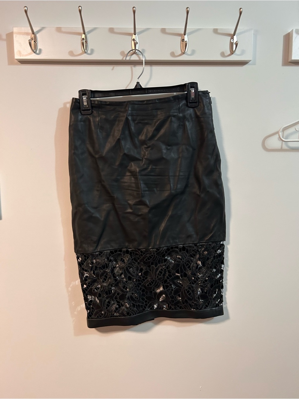 Marciano Black Leather Skirt